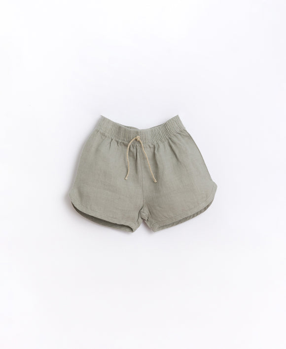 Pantalones cortos de lino con cordón decorativo Play Up