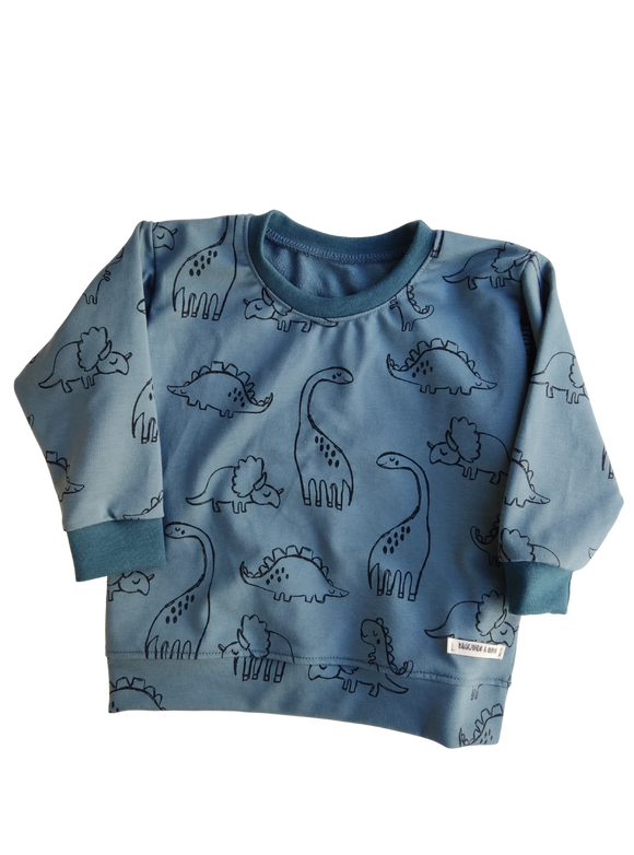 Sudadera Olivia Dinosaurios Azules