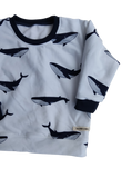 Sudadera Olivia Blanca con  Ballenas Azul