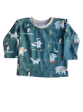 Camiseta Manga Larga Animales Esquiadores