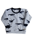 Sudadera Olivia Blanca con  Ballenas Azul